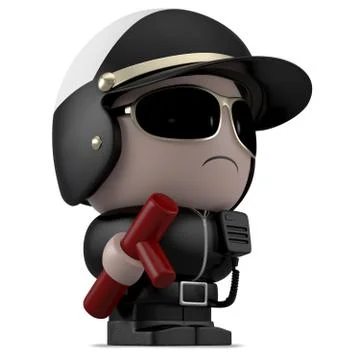 Mini Cop Stock Illustration
