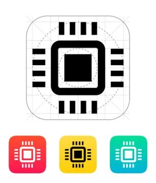 Mini CPU icon. Vector illustration Stock Illustration
