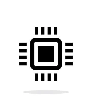 Mini CPU simple icon on white background Stock Illustration