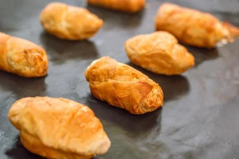 Mini croissants Stock Photos