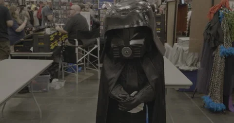 MIni Darth Vader Cosplay Video stock 168113411