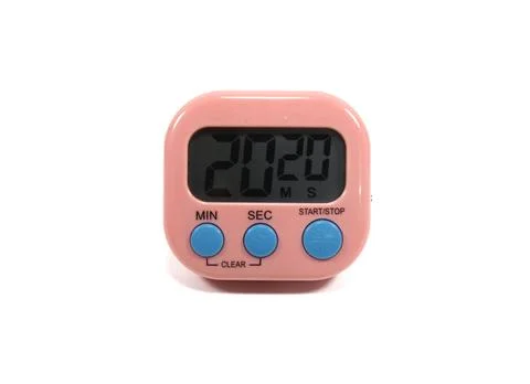 Mini digital lcd counter timer kitchen alarm clock, count down clock for co.. Stock Photos