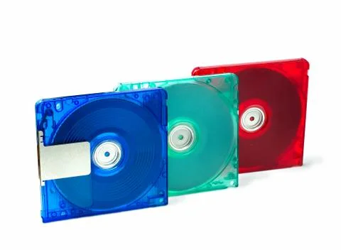 Mini-disc (md) isolated on white Stock Photos
