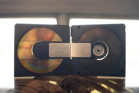 Mini disc vintage Stock Photos