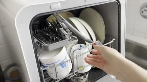 Mini dishwasher Stock Footage 205327405