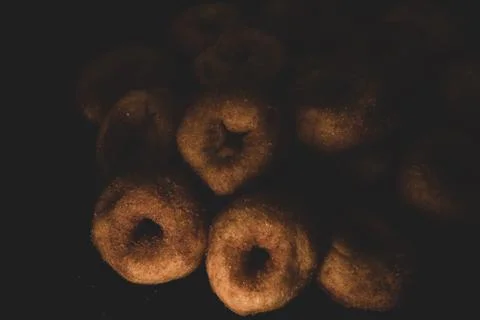 Mini donut Macro close up Stock Photos