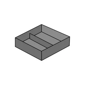 Mini drawer divider Stock Illustration
