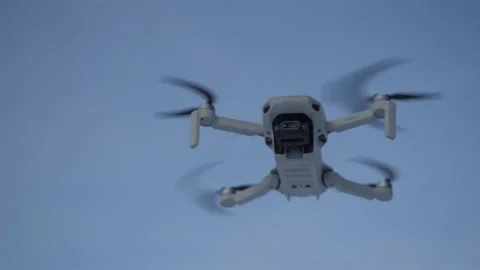 Mini drone is flying in the air 動画素材 237114861