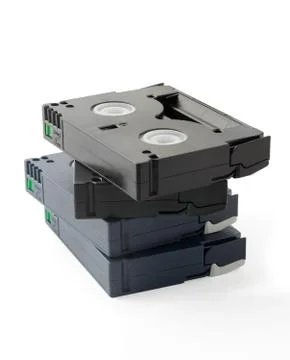 Mini dv cassettes stack Stock Photos