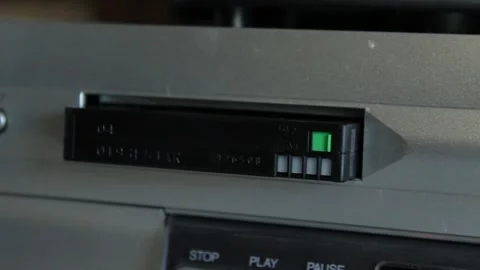 Mini DV Deck Tape Eject Video stock 154121829