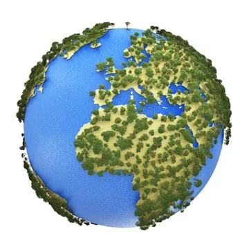 Mini Earth planet Stock Illustration