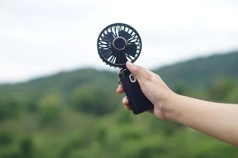 Mini electric fan Foto stock