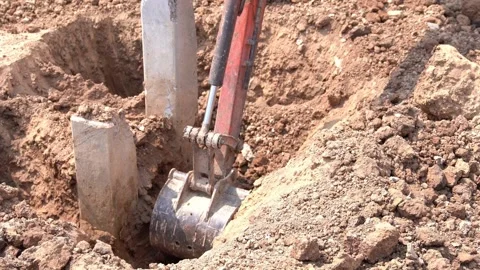 Mini Excavator dig04 Stock Footage 194823923