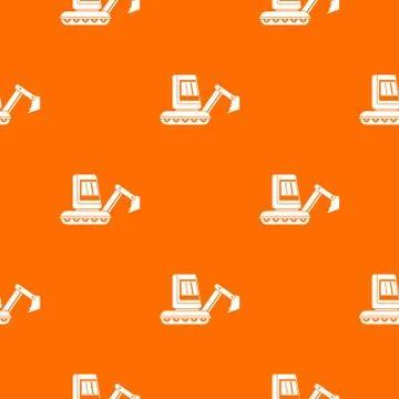 Mini excavator pattern seamless Illustrazione stock