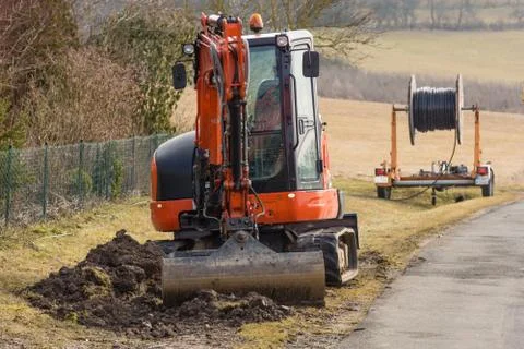 Mini excavator Stock Photos