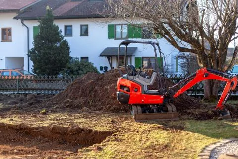 Mini excavators Stock Photos