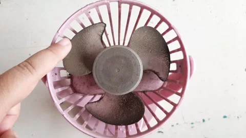 Mini fan propeller with thick dust Vidéo 285911084