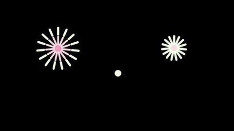 Mini Fireworks with Black Background 4K Stock Footage 311302636