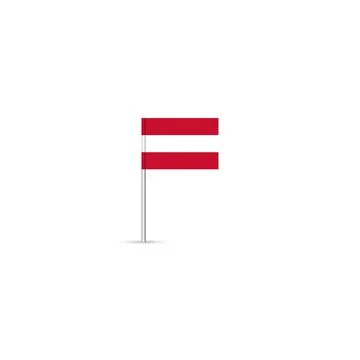 Mini flag of Austria. Stock Illustration
