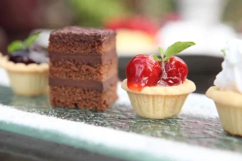 Mini fruit tart Stock Photos