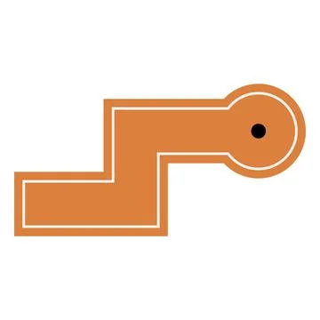 Mini golf course, brown golf lane with turns and hole, cartoon sport game court Stock Illustration