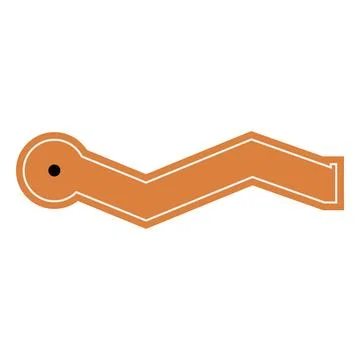 Mini golf course, brown zig zag golf lane and hole, cartoon sport game Stock Illustration