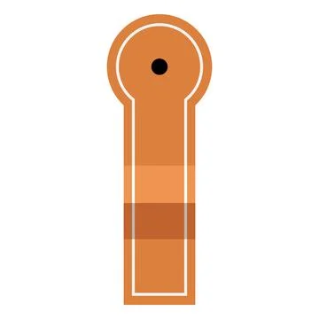 Mini golf course direct, vector flat straight brown golf lane with hole and Stock Illustration