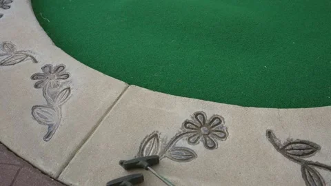 Mini golf course panning Stock Footage 272805296
