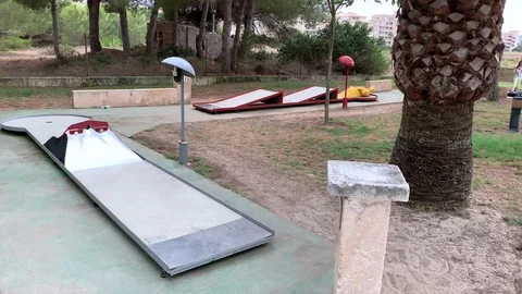 Mini golf game close up Stock Footage 115256299