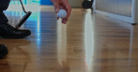 Mini golf at home close-up Stock Footage 105190052