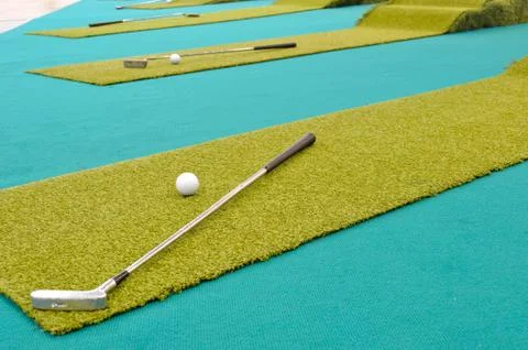 Mini golf inside interior Stock Photos