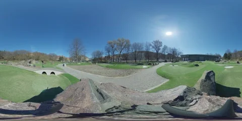 Mini Golf or Miniature Golf Course - 360 VR Stock Footage 131006752
