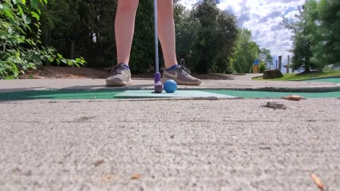 Mini Golf Putt Putt 1 Stock Footage 138849049