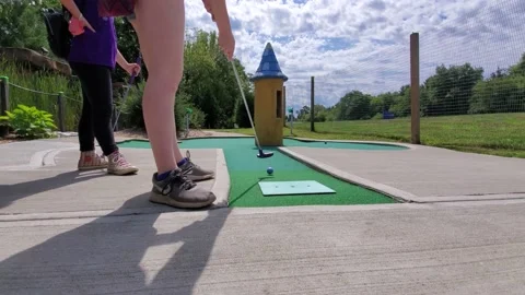 Mini Golf Putt Putt 2 Stock Footage 138849042