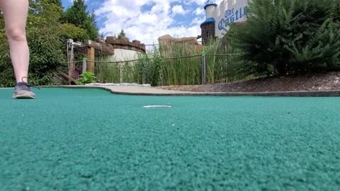 Mini Golf Putt Putt 3 Stock Footage 138849054