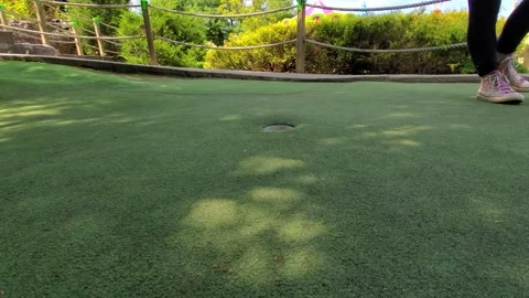 Mini Golf Putt Putt 5 Stock Footage 138849110