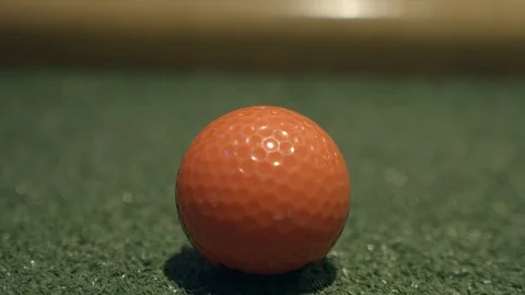 Mini Golf Shot Close Up Stock Footage