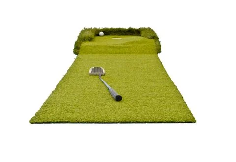 Mini golf on the white isolated background Stock Photos