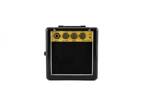 Mini guitar amplifier 库存照片
