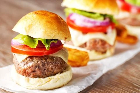 Mini Hamburger Stock Photos