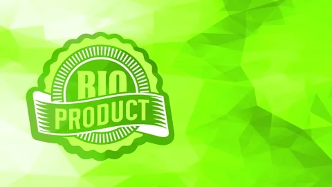 Mini healthy fresh bio nutrient product mark pasted in right bottom corner of Video stock 130601581