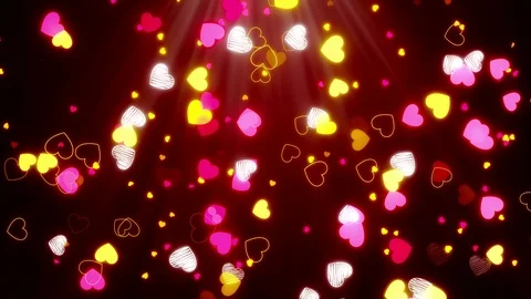 Mini Hearts Particles 库存影片 123293735