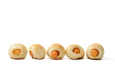 Mini hotdogs Foto stock