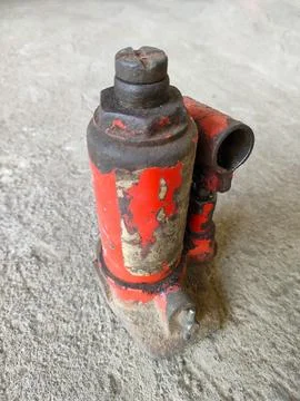 Mini hydraulic jack for car Stock Photos