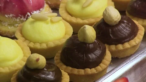 Mini Italian Pastry Stock Footage 92549189