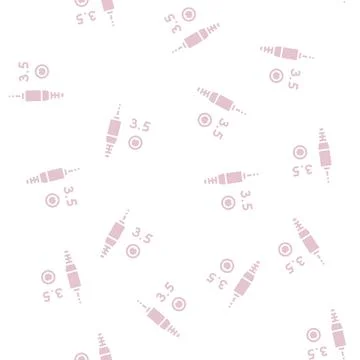 Mini jack 3.5 glyph seamless pattern Stock Illustration