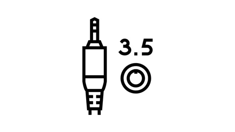 Mini jack 3.5 line icon animation Stock Footage 224262099