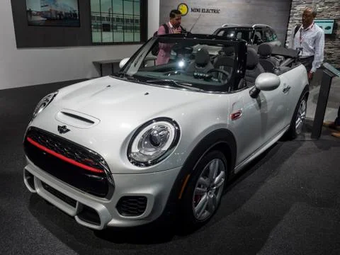 Mini John Cooper Works convertible at the New York International Auto Show 2017 Stock Photos