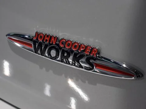 Mini John Cooper Works convertible at the New York International Auto Show 2017 Stock Photos
