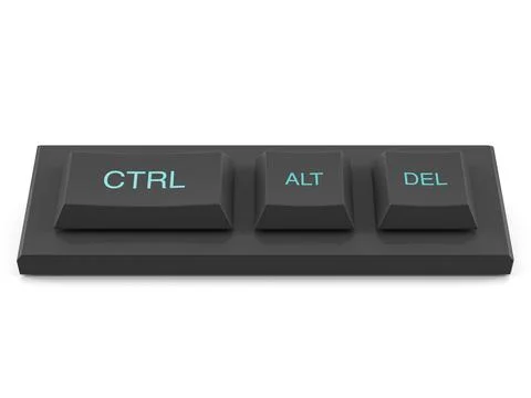 Mini keyboard ctr alt del Stock Illustration